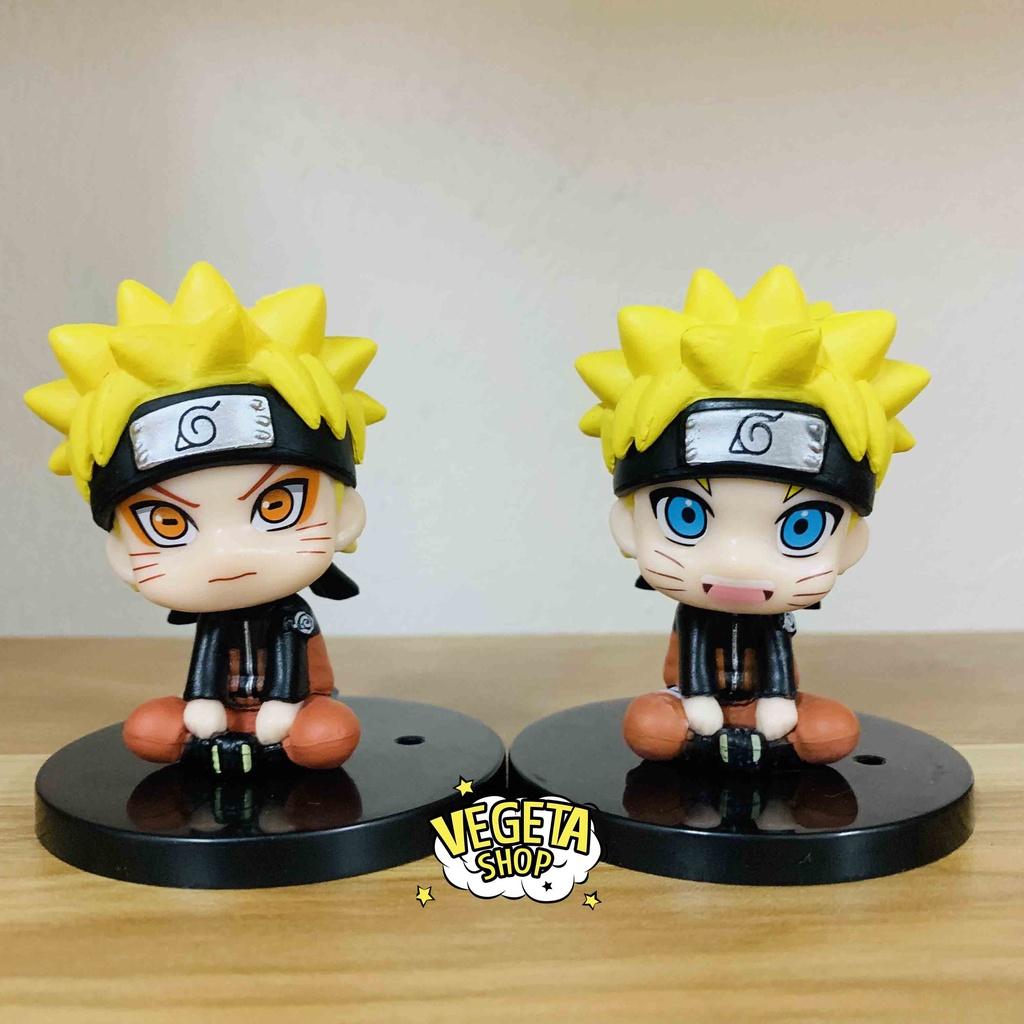 Mô hình Naruto - Uchiha Itachi Uchiha Sasuke Uzumaki Naruto Hatake Kakashi tạo dáng ngồi - Cao 7cm