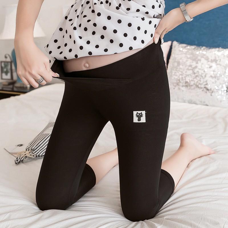 Quần bầu legging lửng cạp chéo mèo-quần bầu ngố đẹp