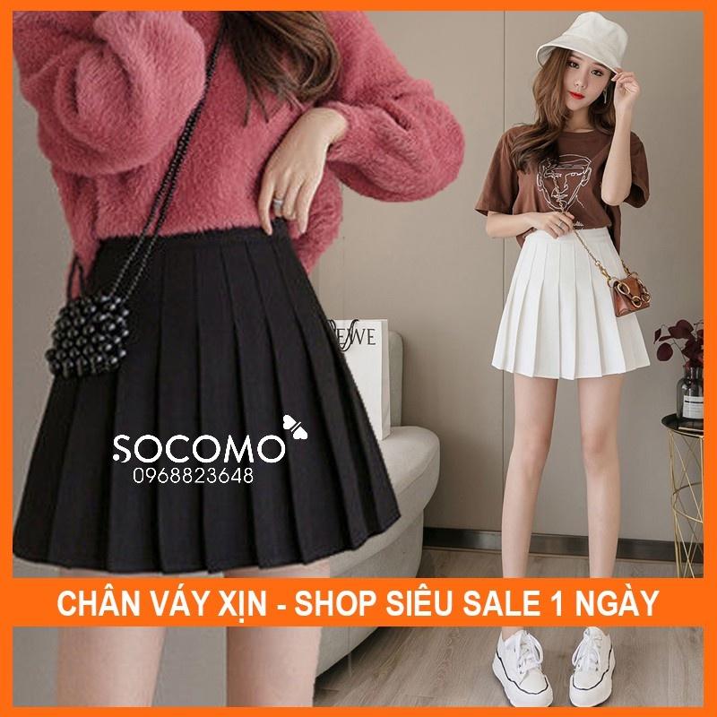 Chân Váy Ngắn Xếp Ly Tennis Socomo dáng Chữ A Xòe, Chân Váy Xếp Li Tennis dáng Chữ A, Váy xếp Ly phong cách Tennis