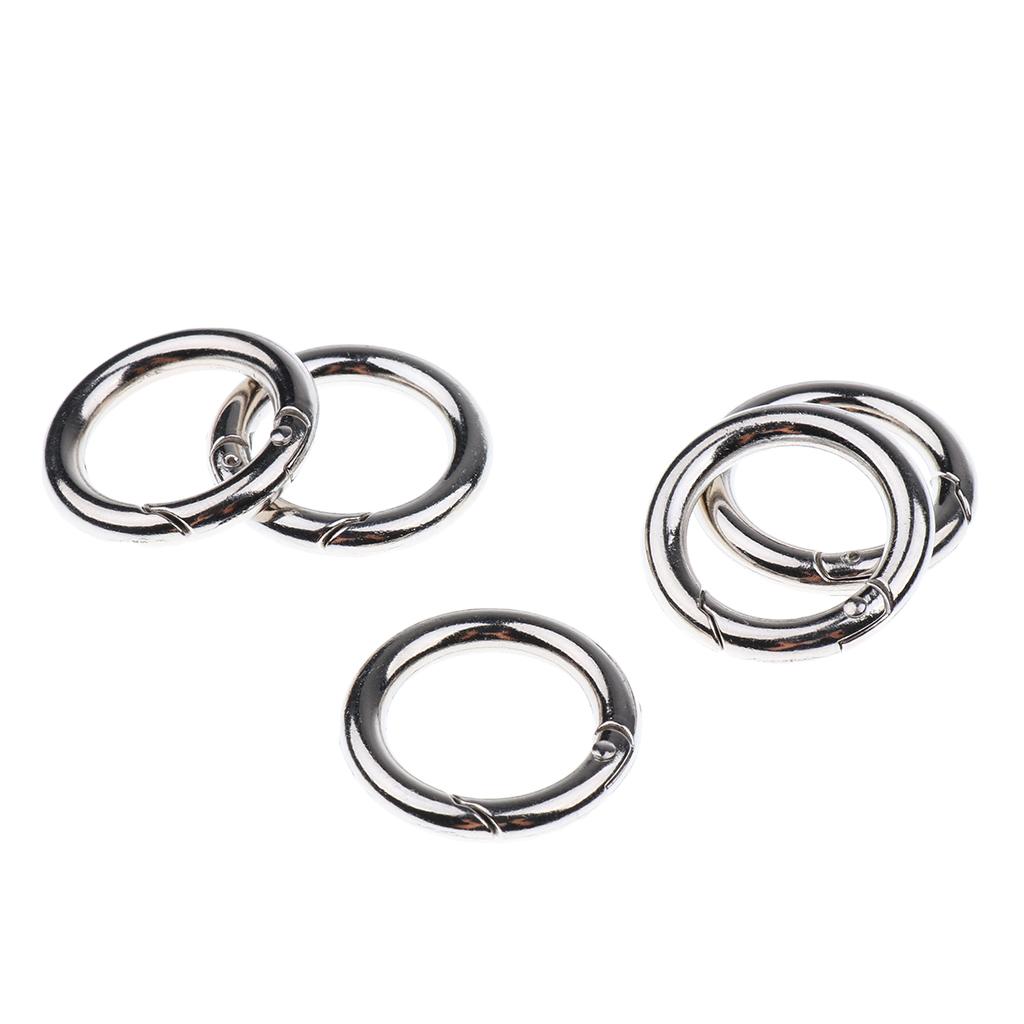 5 Miếng Vòng đẩy Cổng Chụp Móc Lò Xo Móc Chìa Khóa Lò Xo Carabiner