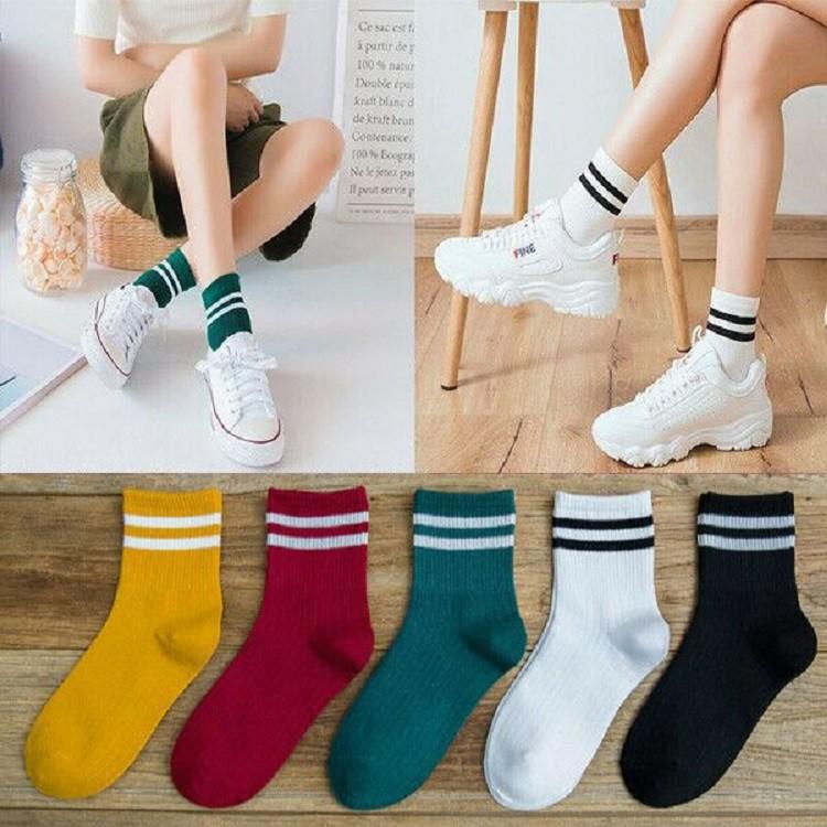 Combo 2 Đôi Tất Nữ Kẻ Sọc đơn giản, thông dụng ~~ ~~ ~~