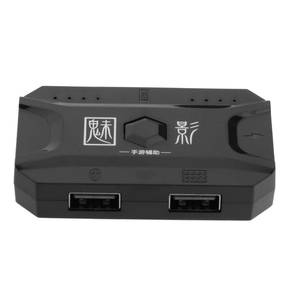 2x Mobile Gaming Keyboard Mouse Gamepad Adapter Bluetooth USB Hub Converter