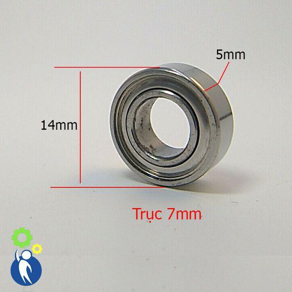 Vòng Bi Trục 7mm Kích Thước 7x14x5mm