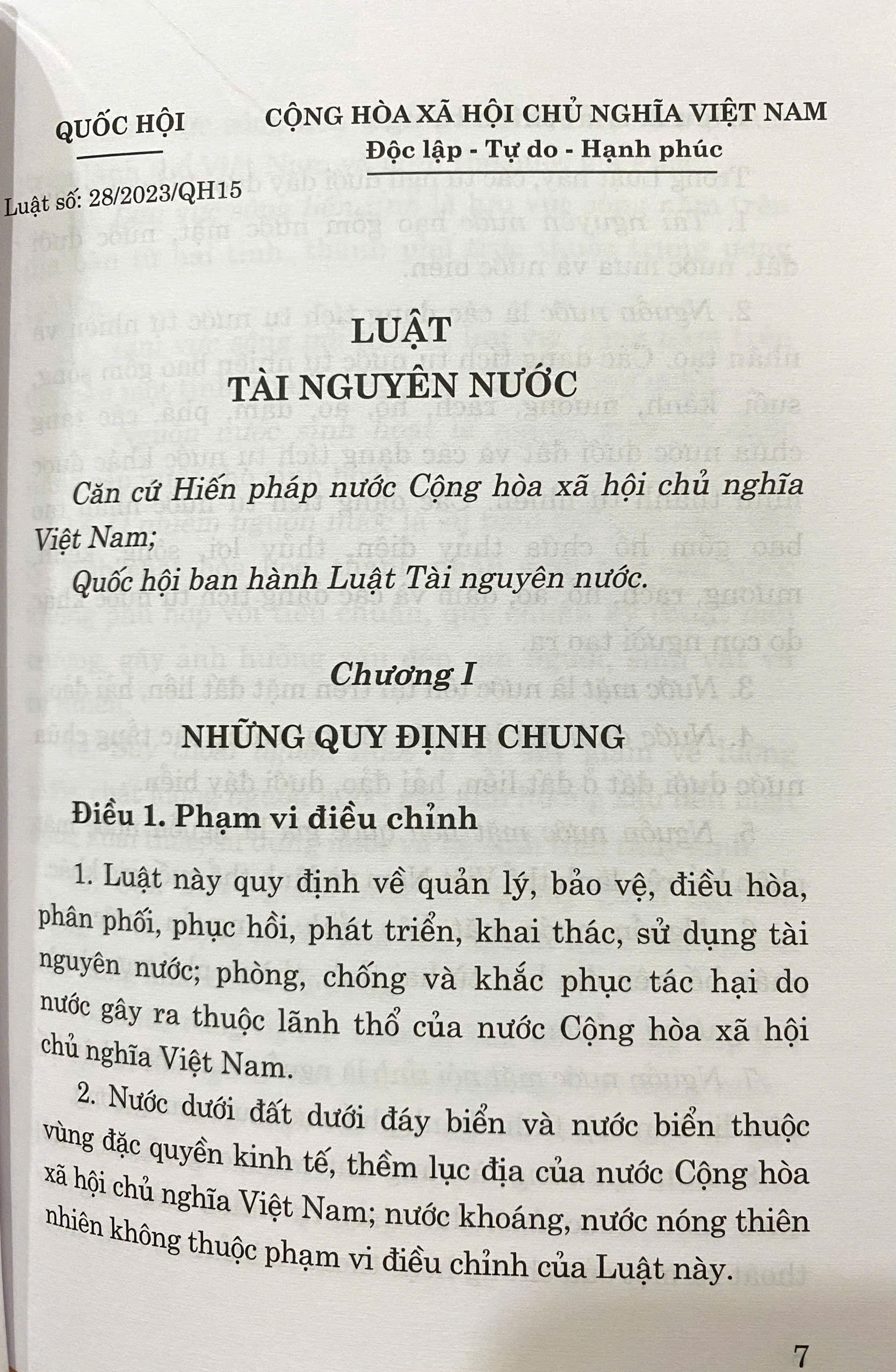 Luật Tài Nguyên Nước