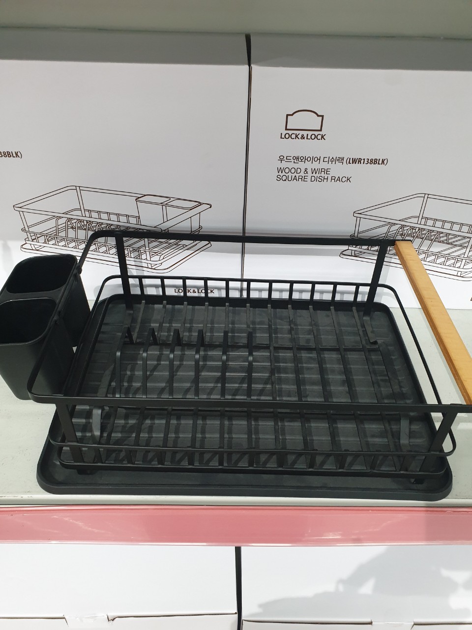 Kệ Đựng Chén Dĩa (Chén Bát) 1 Tầng Bằng Sắt Sơn Tĩnh Điện LWR138BLK (hàng chính hãng)