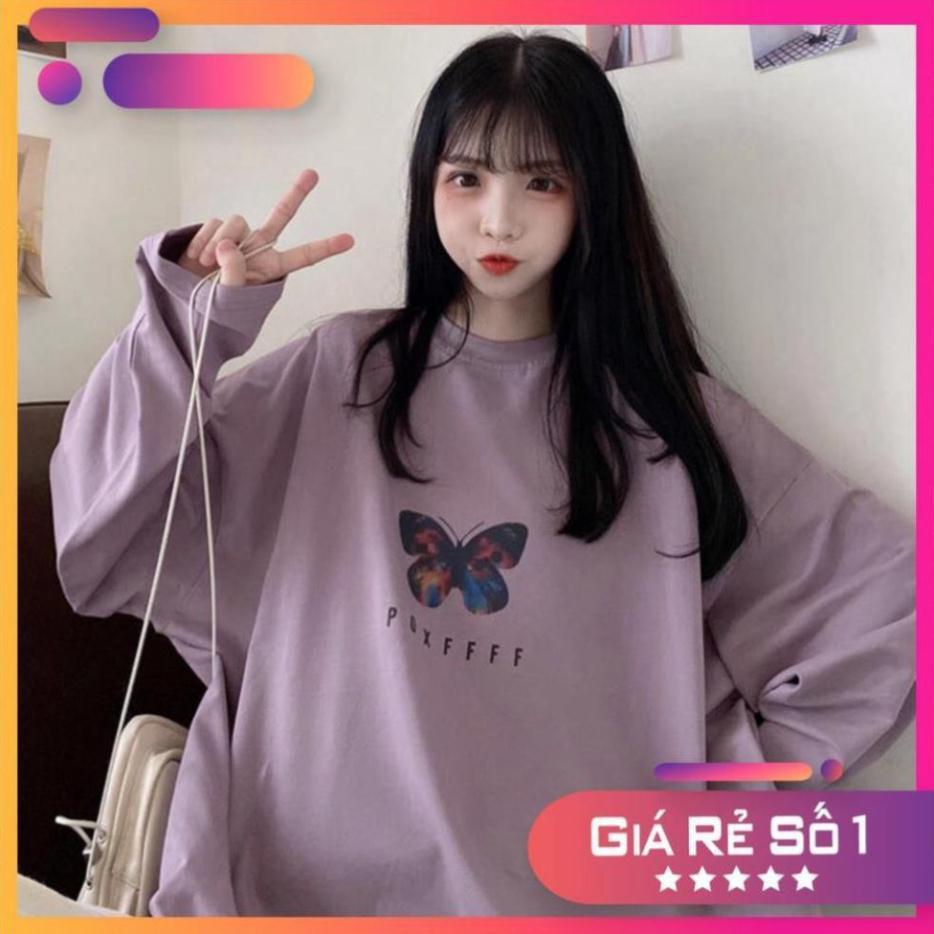 Áo thun tay dài form rộng unisex sweater POXFFF nam nữ ulzzang Wind