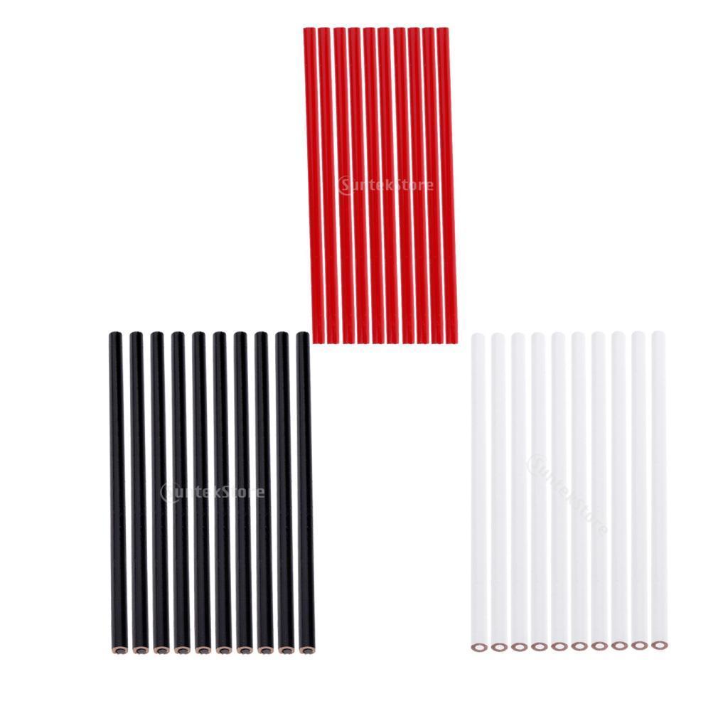 20 Pieces Lots Black White Lead Pencil Sketching Pencils China Marker Wood Fabric Sewing Pencils Tailors Patchwork Dressmaking Craft Tools Drawing Accessories