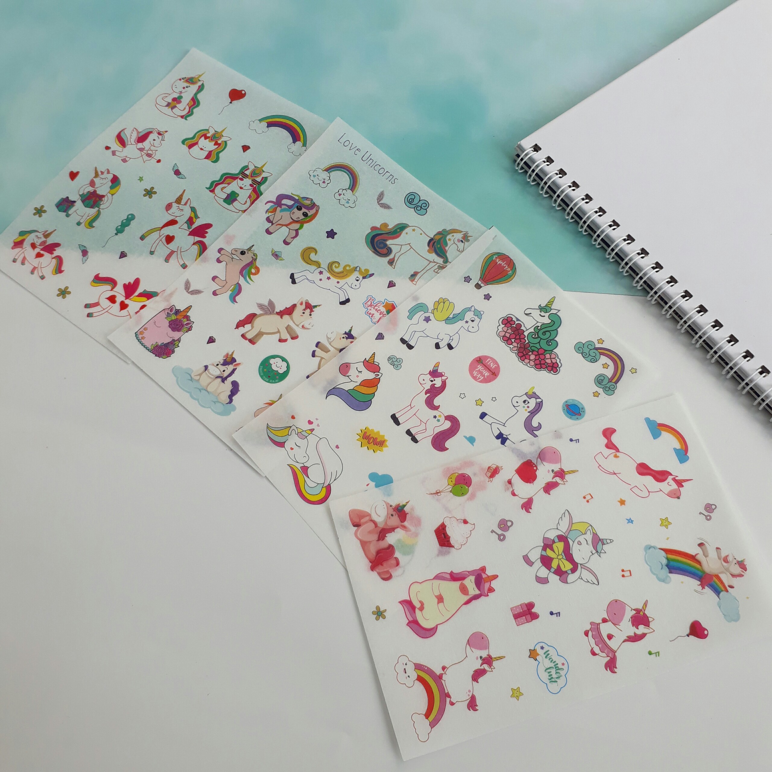 Bộ 6 Miếng Sticker Unicon Đáng Yêu