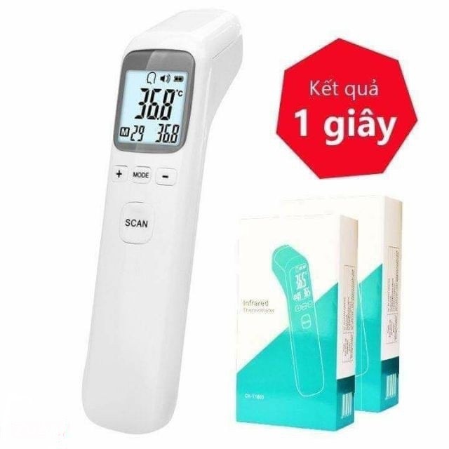 Máy Nhiệt Kế Đo Trán Hồng Ngoại Điện Tử Infrared Thermometer CK - T1503 - Hàng Nhập Khẩu