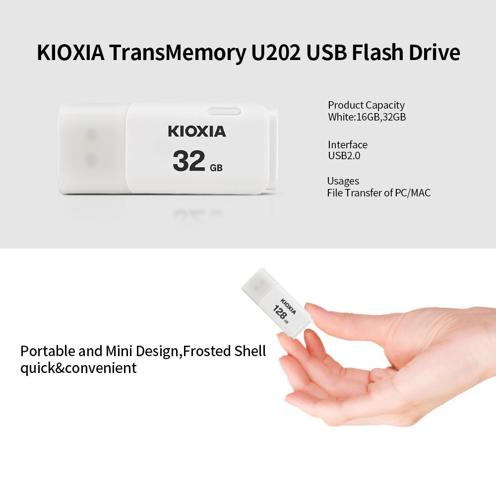 Ổ cứng di động KIOXIA U202 32GB U Disk Portable Mini USB2.0 Trắng