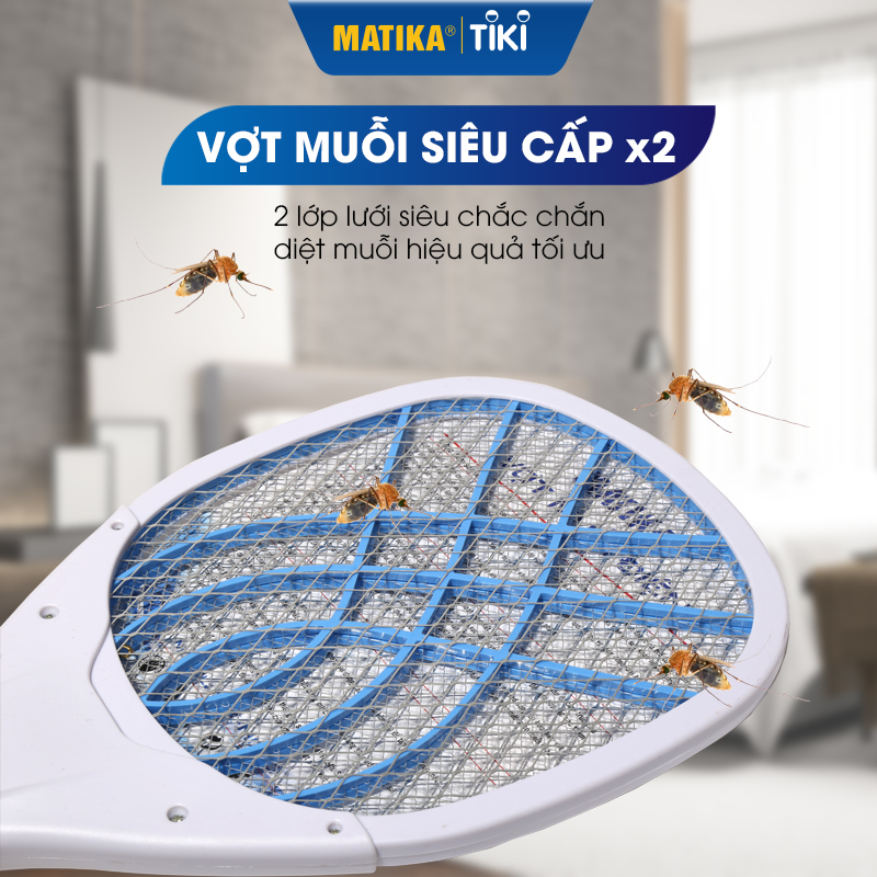 Vợt Muỗi POVENA Màu Xanh PVN-MQ20 - Hàng chính hãng