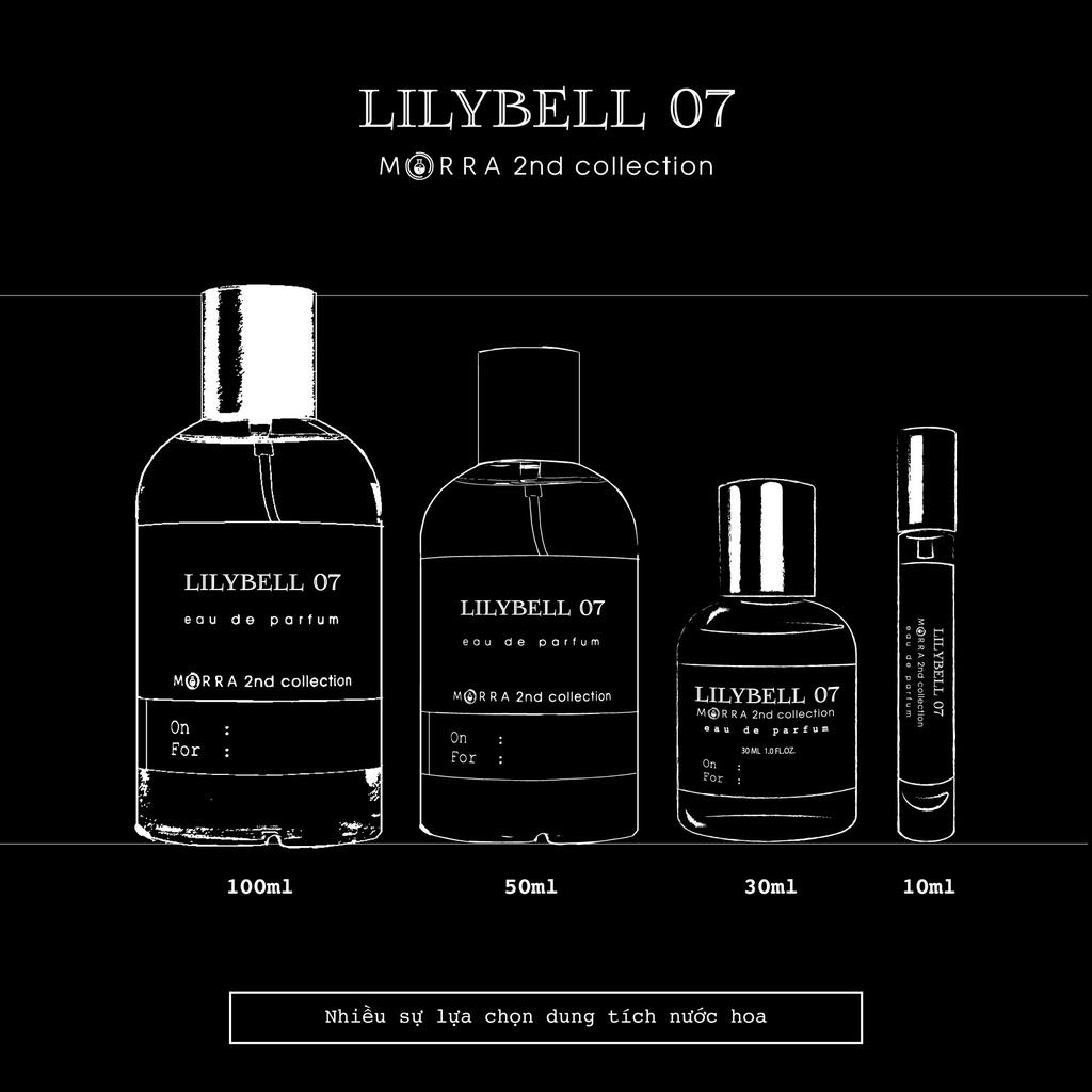 Nước Hoa Nữ Morra Lilybell 07 Chai 50ml Tem kim Loại Nguyên Liệu Nhập Pháp Hương Thơm Sang Trọng, Nhẹ Nhàng, Ngọt Ngào