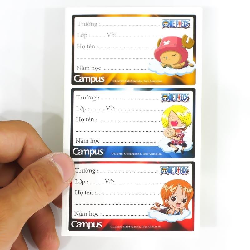 Bộ 2 Nhãn Vở Campus Onepiece NT-OPE18 (18 nhãn) (Mẫu Sản Phẩm Giao Ngẫu Nhiên)