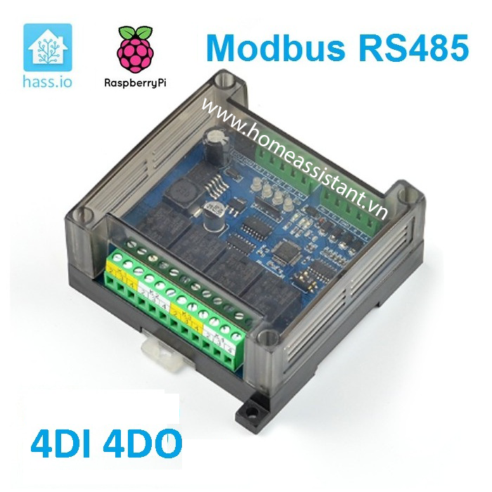 Công Tắc Điều Khiển Bật Tắt IO 4 Cổng Modbus RS485 BMS4 (Hỗ Trợ HomeAssistant)