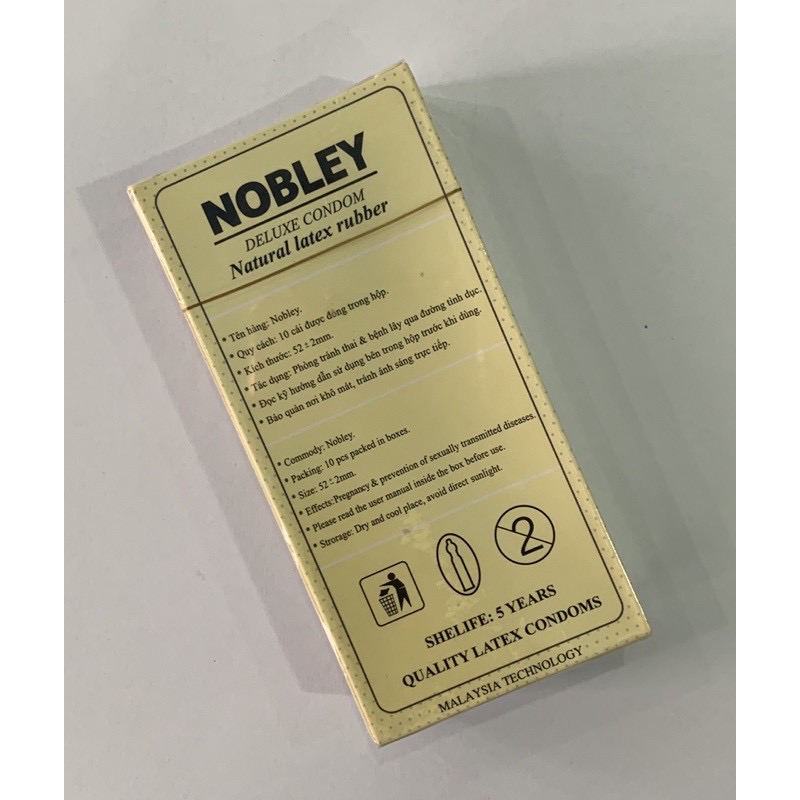 ￼Bao Cao Su NOBLEY  Nhập Khẩu Malaysia ( hộp 10 cái) - Tác Dụng SIÊU MỎNG