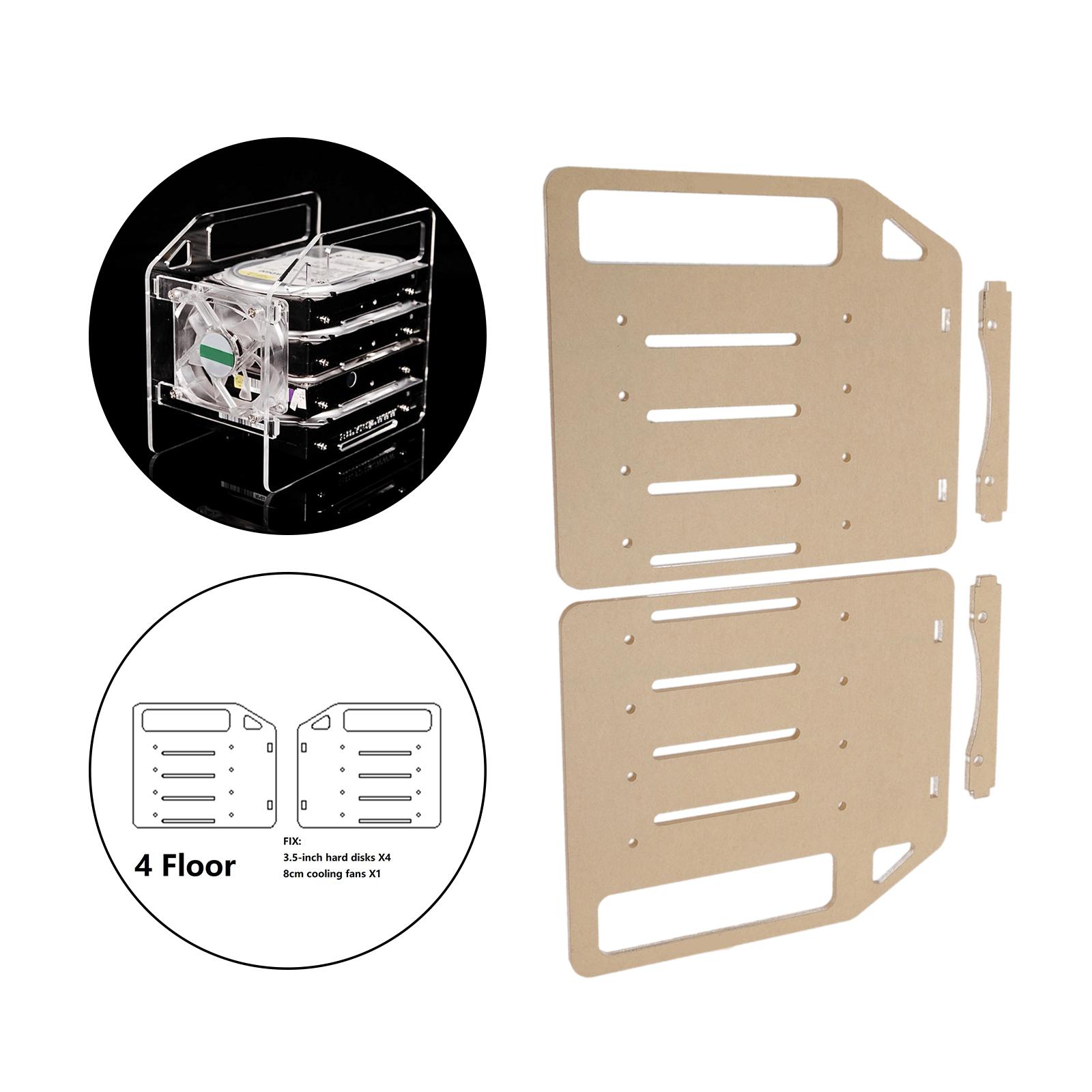 DIY 3.5inch Acrylic Hard Drive Bracket Accessories for HDD SSD