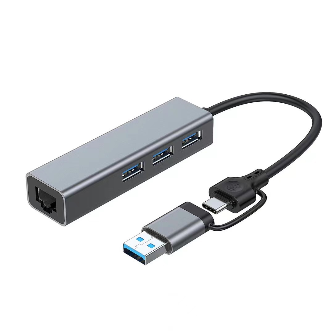 Hub USB 3.0 4 Cổng, Bộ Chia USB Hub Nhôm C Sang USB 3.0 Nhôm Cho Mac B00k, Mac Pr0/Mini