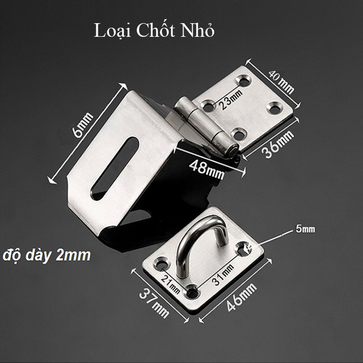 Chốt Khóa Vuông 90 độ Có PAT Khóa KUNBE, Bản Lề Cài Khóa Chốt Cửa, Tiện Dụng Dễ Lắp Đặt