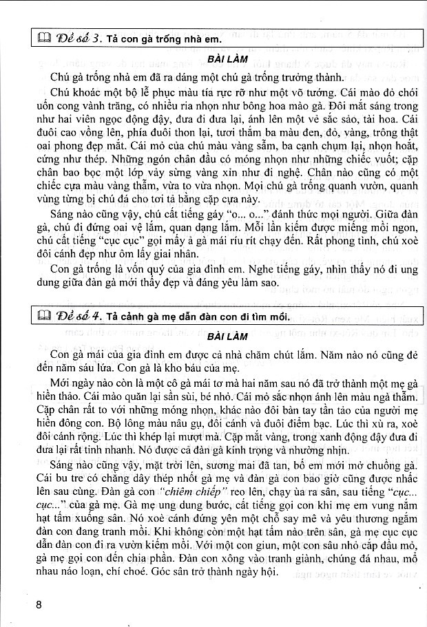 Những bài văn đạt điểm cao của học sinh giỏi 4 - Dùng chung các bộ SGK
