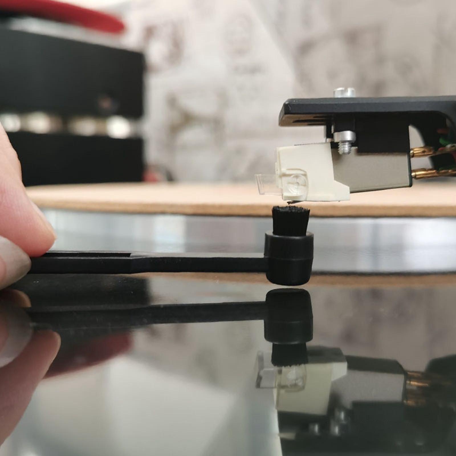 Stylus Brush Protection for Vinyl Record Player Disc Cleaning
