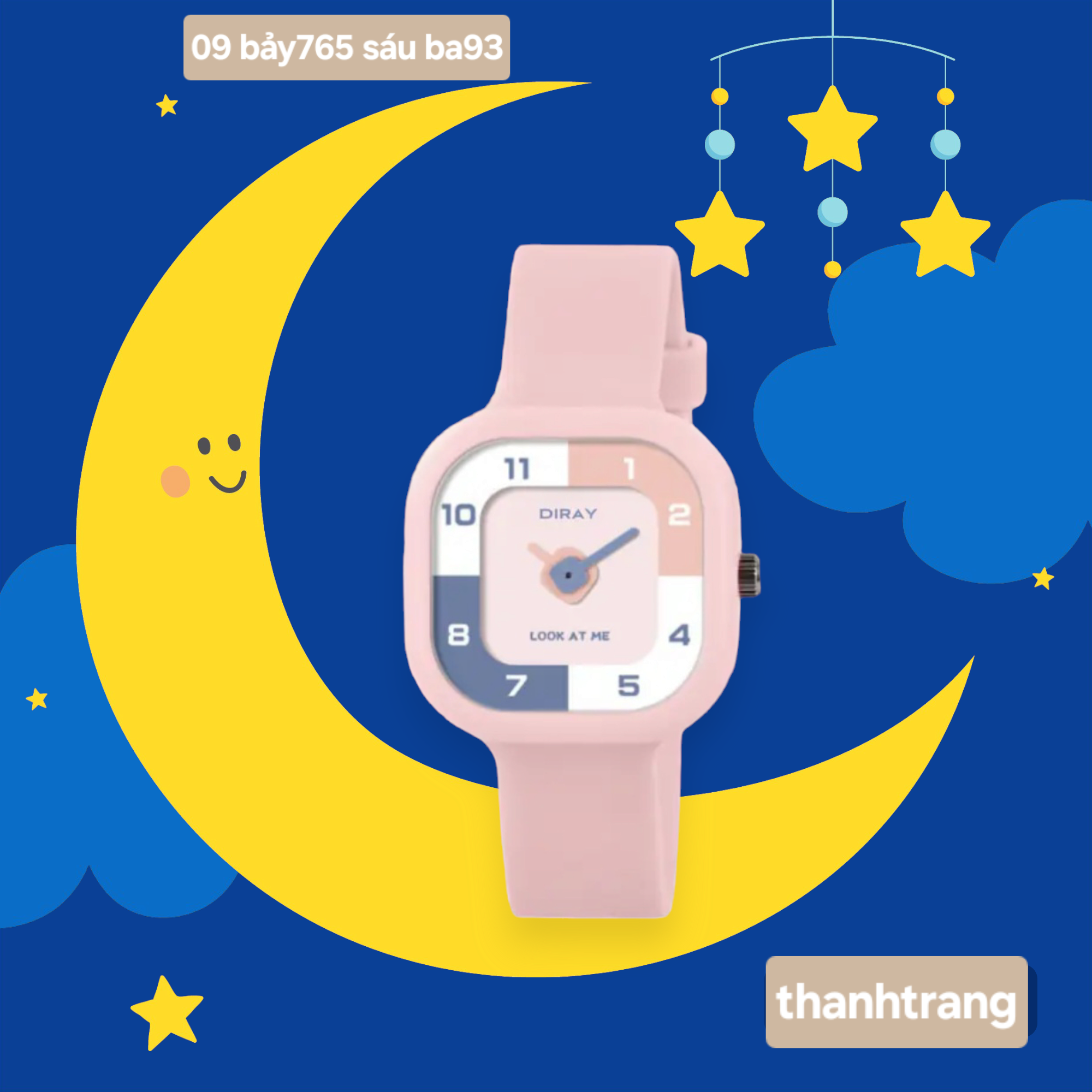 Đồng hồ trẻ em Diray cho bé, chạy kim, chống nước, có bảo hành