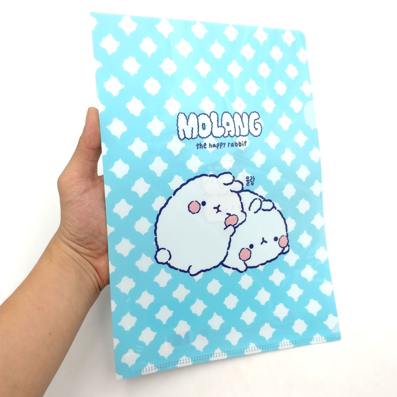 Bìa Lá Magic Ver.3 Size L Molang - Xanh Da Trời