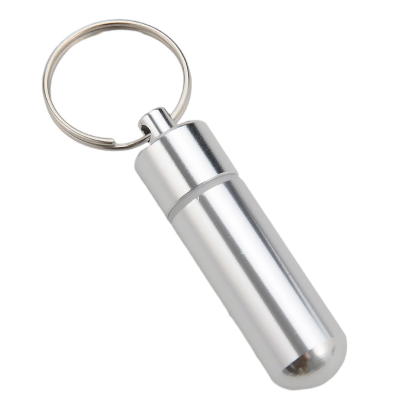 Portable  Case Keychain Storage Bottle Aluminium Alloy for Office Picnic