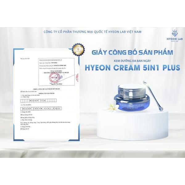 Hyeon Cream 5 in 1 Plus| Kem dưỡng Da Ban ngày Hyeon Lab|Dưỡng trắng da chuyên sâu, chống nắng, cung cấp độ ẩm Nâng tone