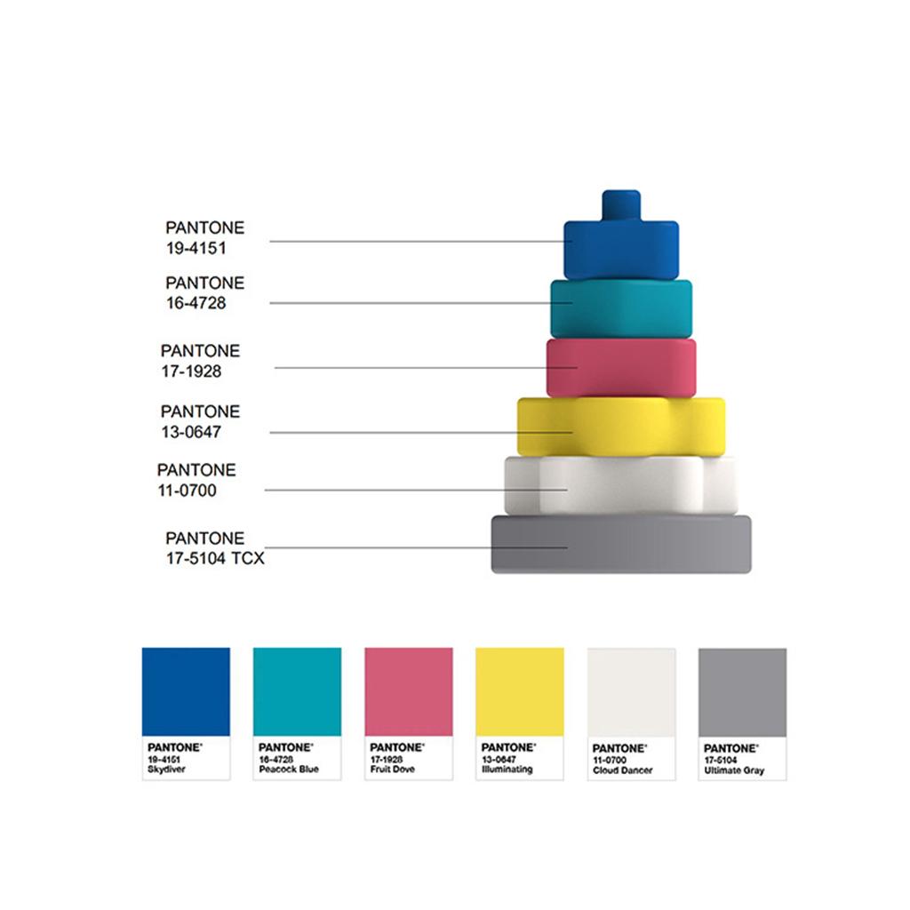 Montessori Toy Stacking Toys Silicone Educational Building Blocks Style 1