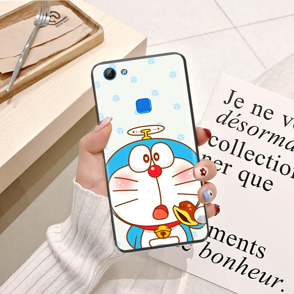 Ốp lưng điện thoại Vivo V7 viền silicon dẻo TPU  hình Doremon Dễ Thương - Hàng chính hãng