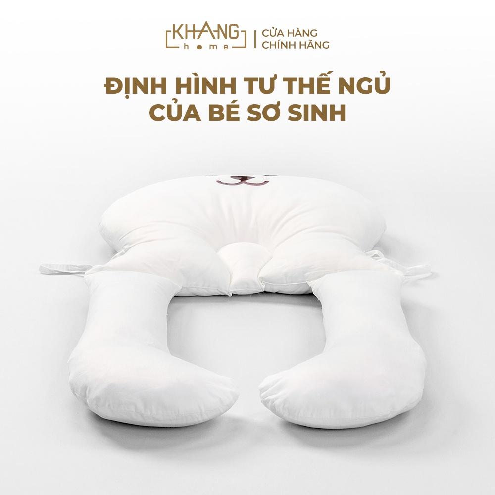 Gối Chặn Kết Hợp Định Hình Đầu Cho Trẻ Sơ Sinh Khang Home