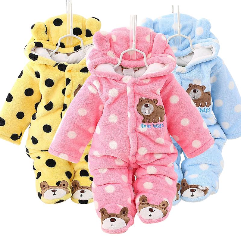 Bộ Quần Áo Mùa Đông Nỉ Mặc Onesies Cho Bé Bé Trai Và Bé Gái Hoạt Hình Gấu Có Mũ Ấm Cho Bé Quần Áo Cho Bé Trai Và Bé bé Gái