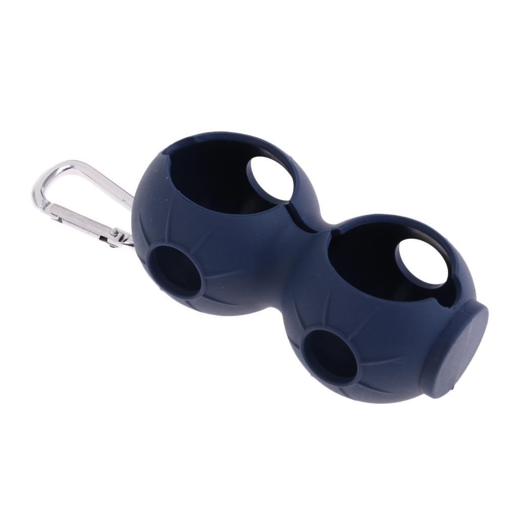 2x Portable Lightweight Compact Durable Golf Ball Holder Bag Lightweight Golf Ball Storage with