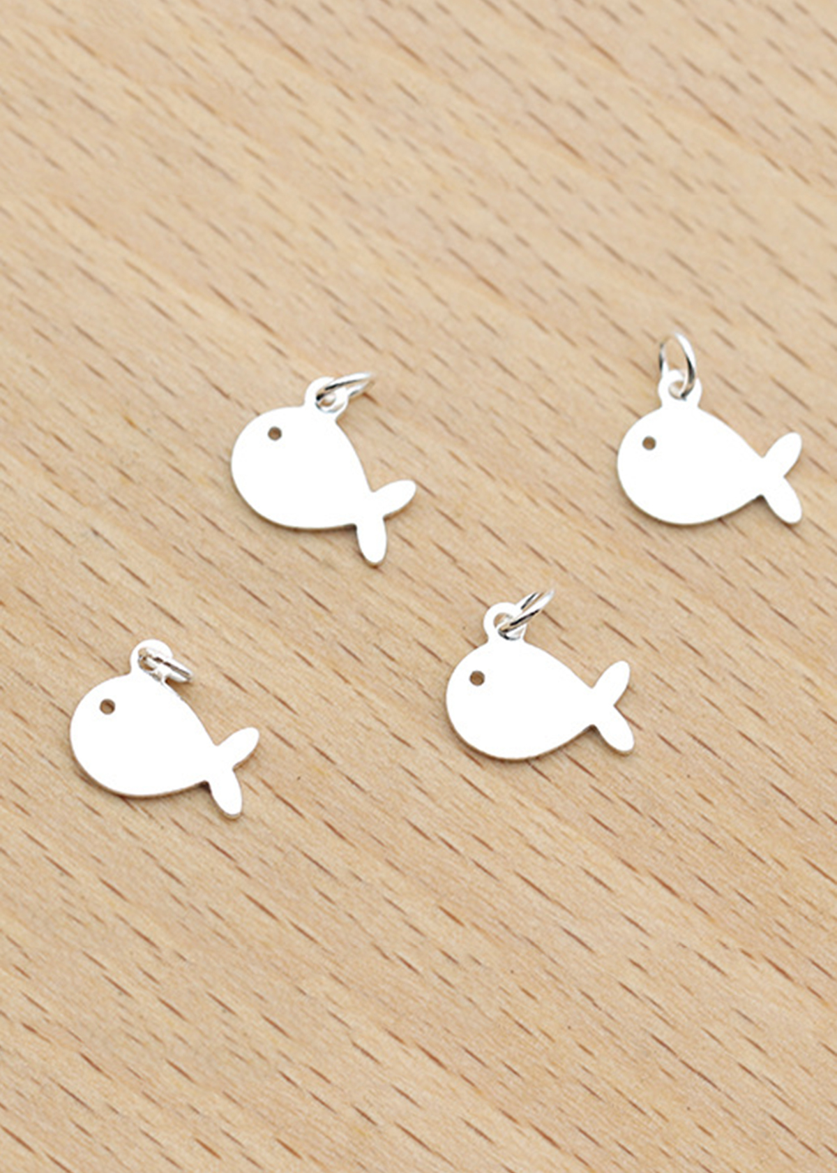 Combo 3 charm bạc hình cá voi treo - Ngọc Quý Gemstones