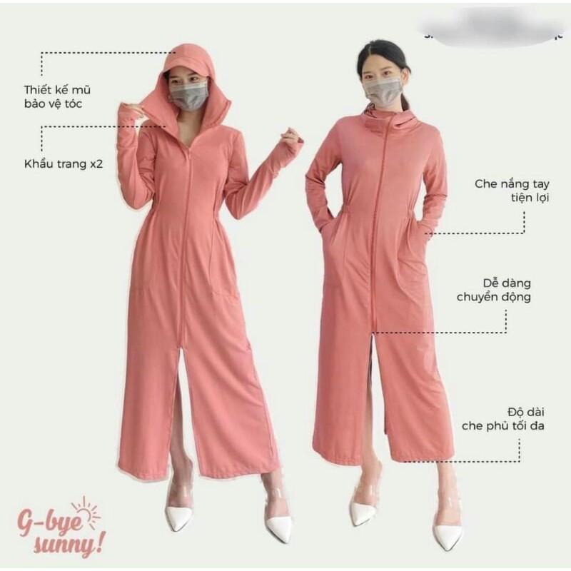 Áo chống nắng dáng dài xinh xắn  Áo khoác dáng dài chống nắng, chống tia UV thông hơi AD35