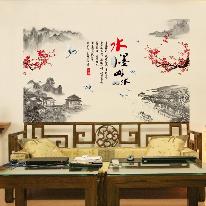 Decal dán tường cành đào phong thủy - Tết