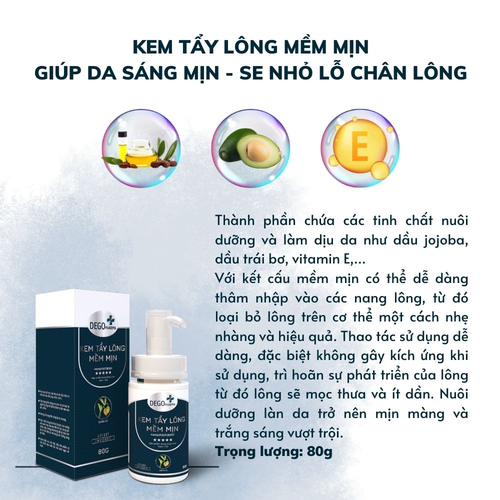 Kem tẩy lông Dego Pharma - triệt lông tay, chân, nách, bikini tại nhà