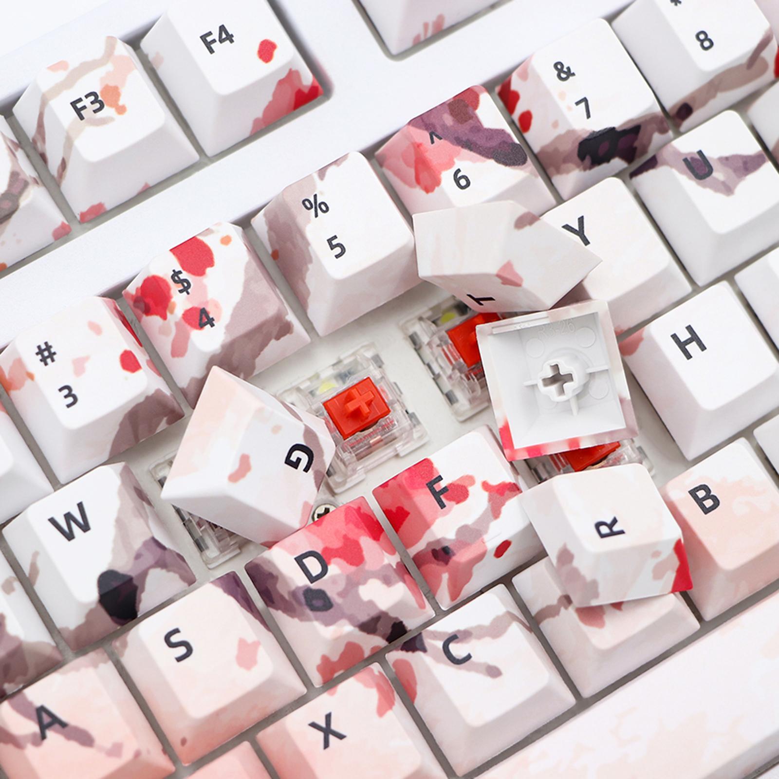 PBT 108 Keys Keycaps Cover, for 61 87 98 Gaming Mechanical Keyboard, Professional, Exquisite Spare Parts, Accessories