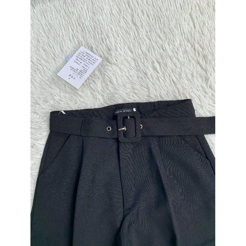 Quần baggy công sở cạp cao kèm đai loại 1 siêu hot