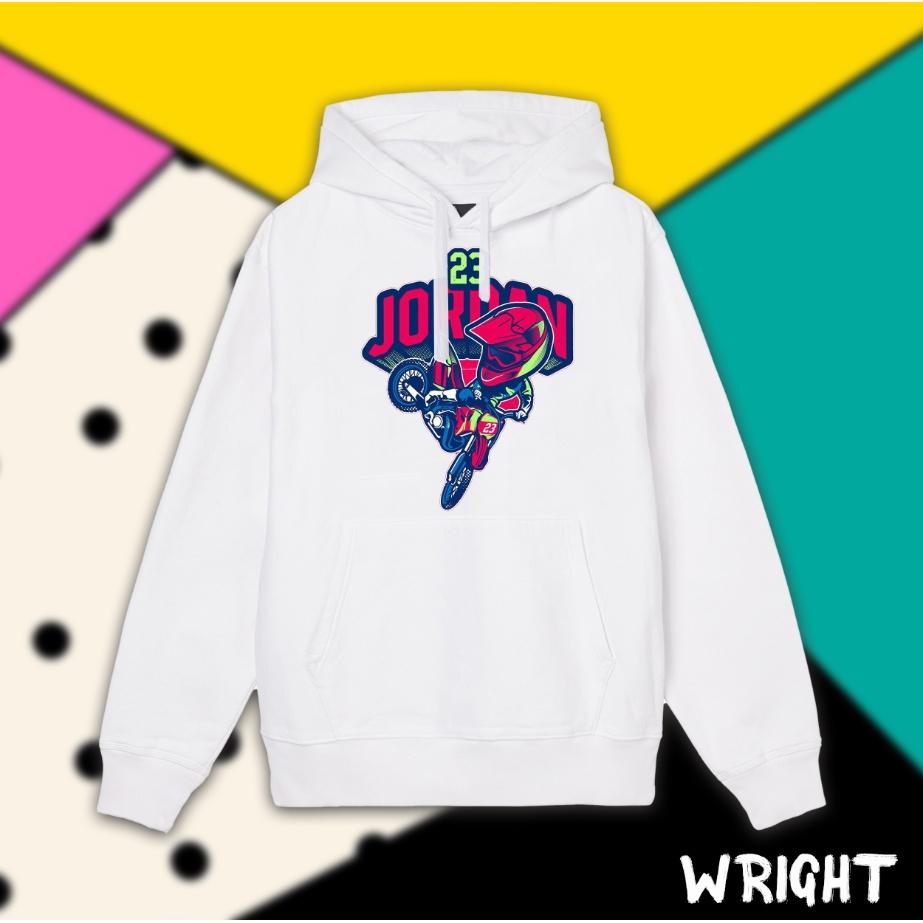 Áo hoodie Wright motorbike jordan 23 hiphop 2021 unisex