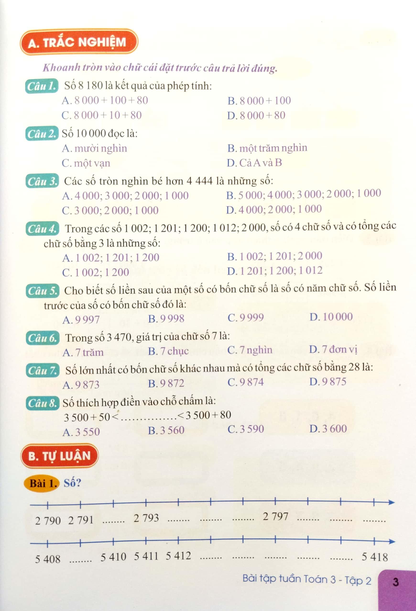 Bài Tập Tuần Toán 3 - Tập 2 (Bộ Sách Kết Nối Tri Thức Với Cuộc Sống)