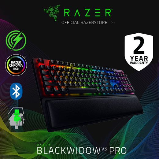 Bàn phím Razer Blackwidow V3 Pro Yellow Switch_RZ03-03531700-R3M1- HÀNG CHÍNH HÃNG