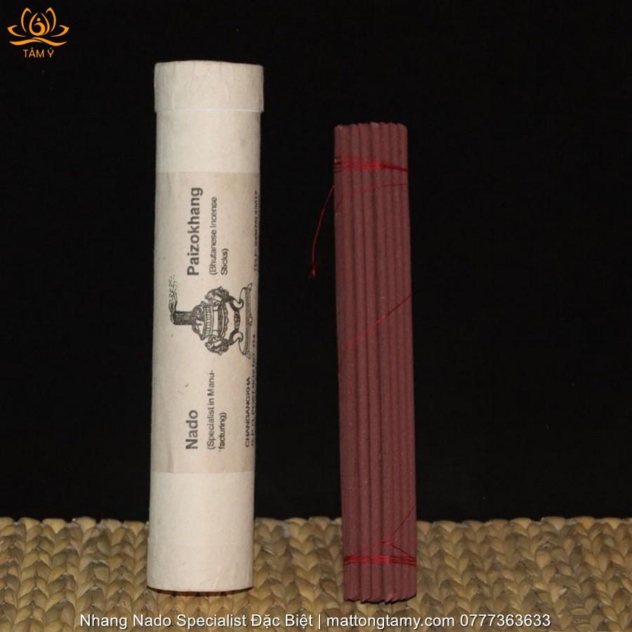 Nhang Bhutan Nado Poizokhang Specialist Đặc Biệt Và Nhang Nado Happiness Incense (Nado loại A) Đựng Trong Hộp Ống Tre