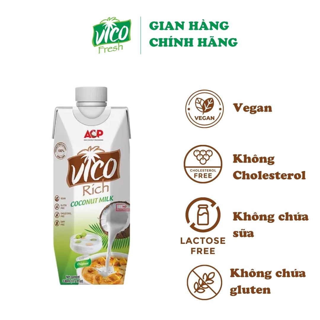 1 HỘP NƯỚC CỐT DỪA VICO RICH 330ML