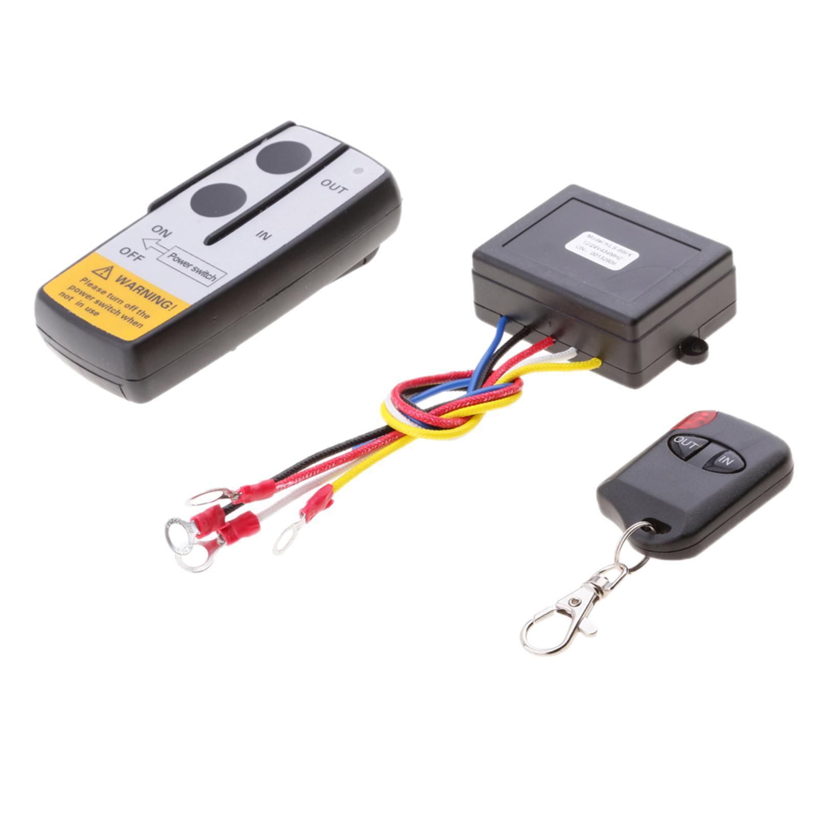 2X Electric Wireless Winch Remote Control Handset 12V Heavy Duty For Truck Atv