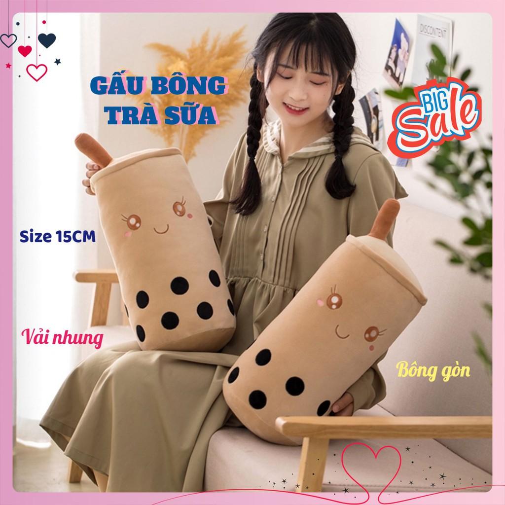 Gấu bông trà sữa chất liệu vải nhung Hàn Quốc size nhỏ – Thú nhồi bông mini nhiều màu dễ thương - DC028