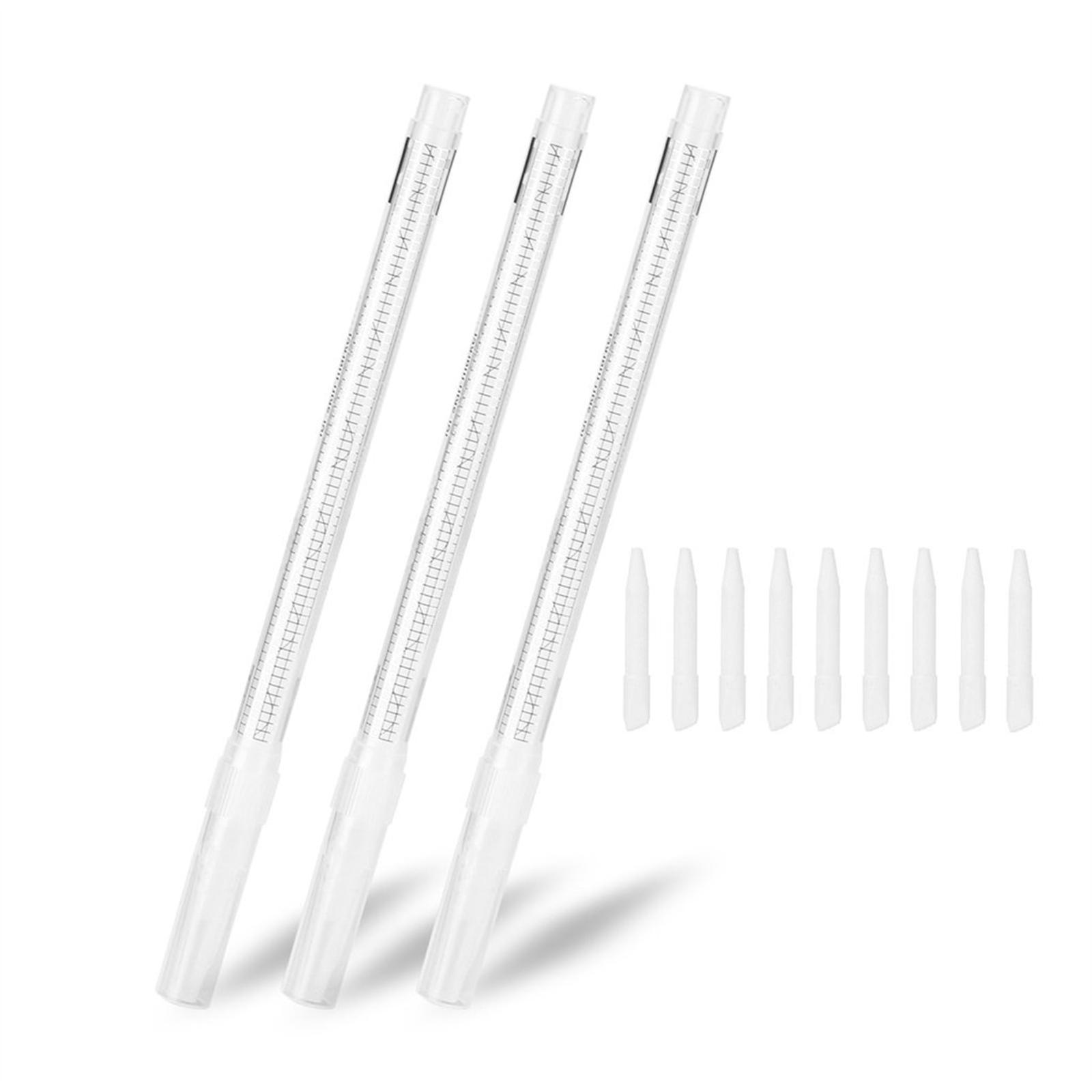 3Pcs Skin Marker Wiping Pen Widely Used Gentle for Eyebrow Lip Quickly Clean