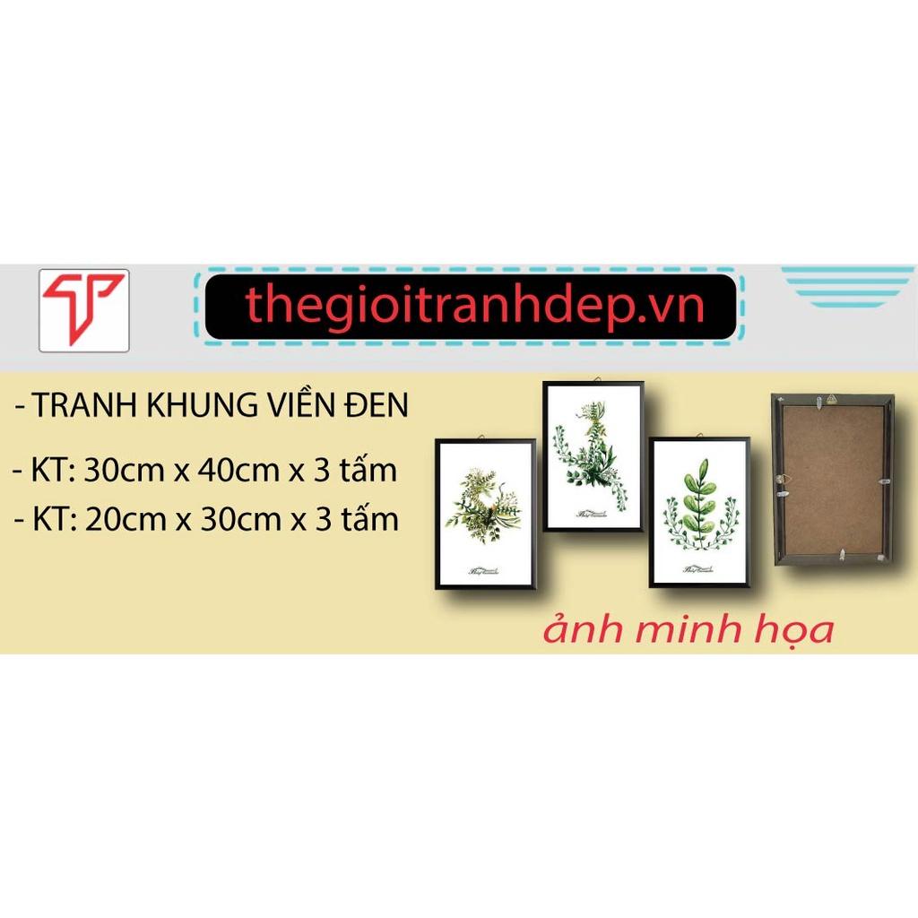 Tranh đàn hươu Bắc Âu khung ảnh trang trí văn phòng