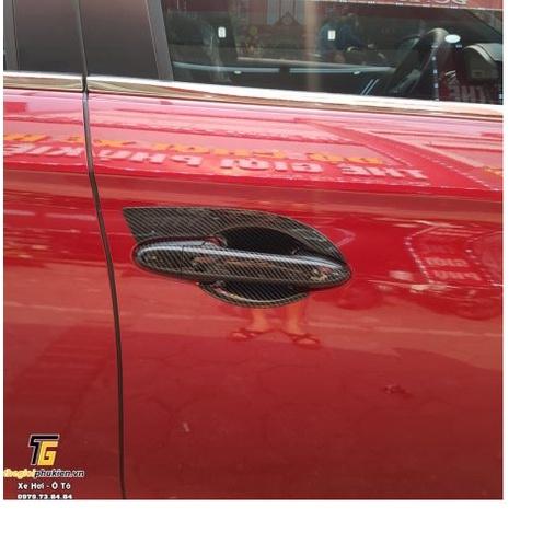 Bộ ốp tay nắm cửa, hõm cửa xe Honda City 2021 vân Carbon