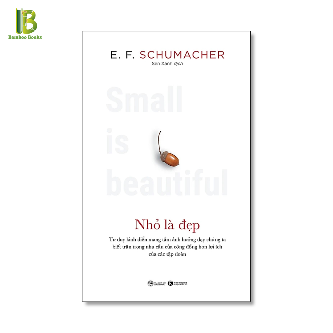 Sách - Nhỏ Là Đẹp - Tác Giả: E. F. Schumacher (Tặng Kèm Bookmark Bamboo Books)